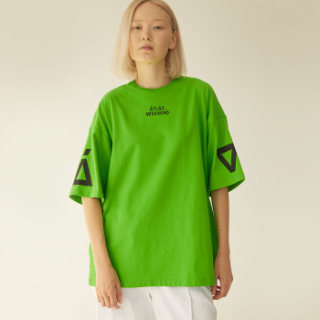 T-shirt with Big logo light green