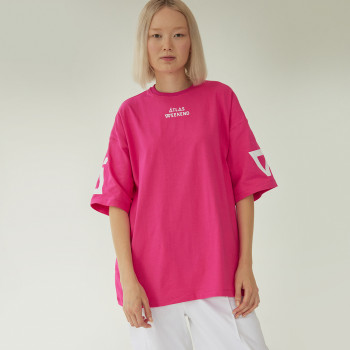 T-shirt with Big logo pink